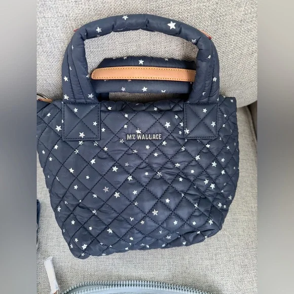 EEUC MZ Wallace Dawn with Silver Stars Mini Metro Tote Deluxe - Picture 9 of 11